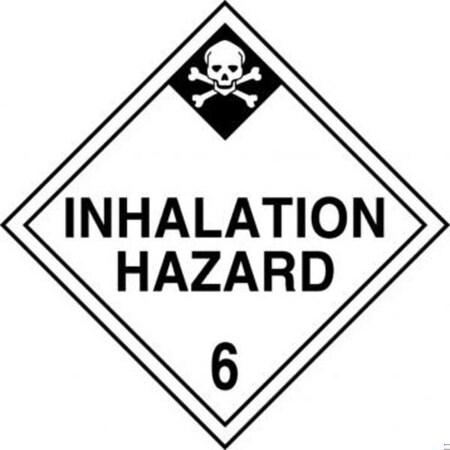 Accuform DOT PLACARD HAZARD CLASS 6  MPL603CT25 MPL603CT25